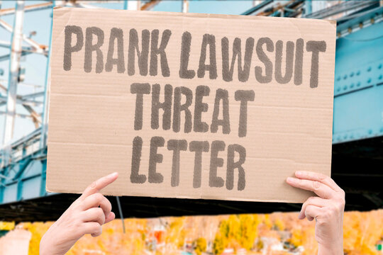 "Prank lawsuit threat letter" Victim's attorney sends formal notice of civil action over injury or defamation. PRANK. LEGAL. LAWSUIT. ATTORNEY. DAMAGES.