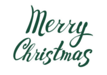Merry Christmas green textured hand written typography isolated on white background transparent background © AbstractZone