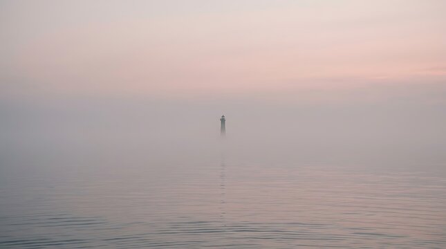 Single person standing on a paddleboard on a calm foggy lake at sunrise with paddleboard solitude recreation peaceful