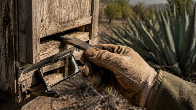 Hand Using Tool On Wood