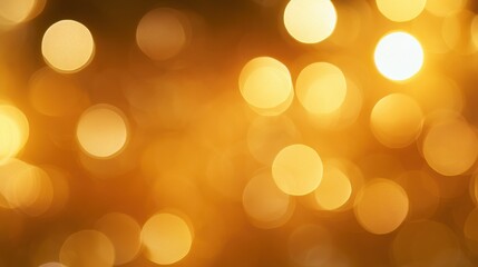 Fototapeta premium Ochre glow: blurred golden lights on a luminous yellow backdrop