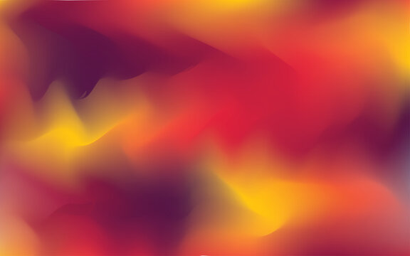 Abstract gradient vector background with warm sunset colors of red, orange, and yellow