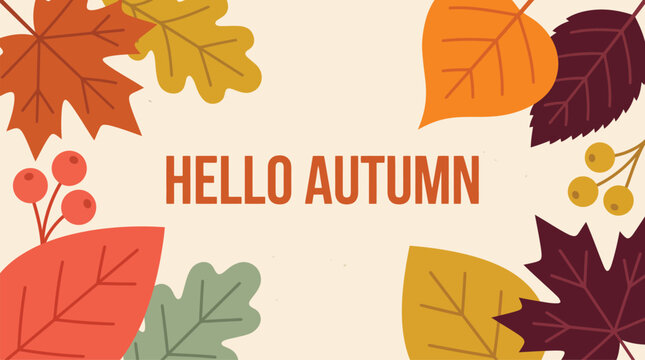 A beautiful autumn scene with colorful leaves and berries perfect for thanksgiving celebrations and fall festivities