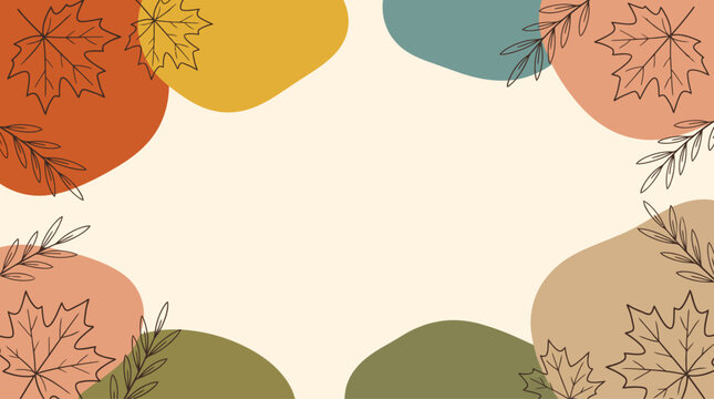 A beautiful and festive thanksgiving background with abstract shapes and warm autumn colors