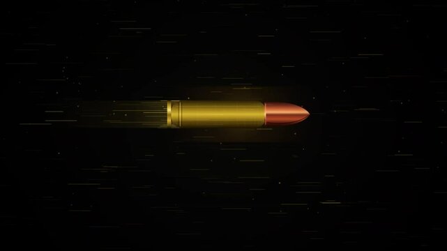 High Speed Full Metal Jacket Bullet Trajectory Motion Background