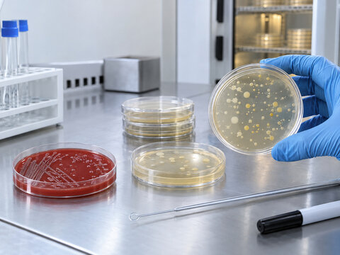 Microbiological quality control with microbial colonies on agar