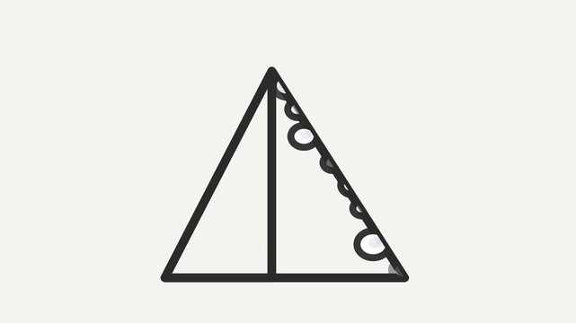 Animated triangle shapes with bubbles