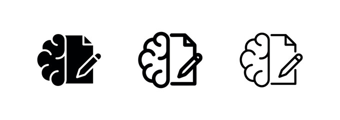 Brain and document writing icons © liubomir118809