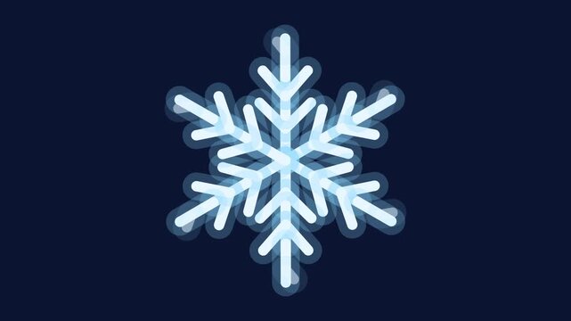 Three glowing snowflake icons progressing