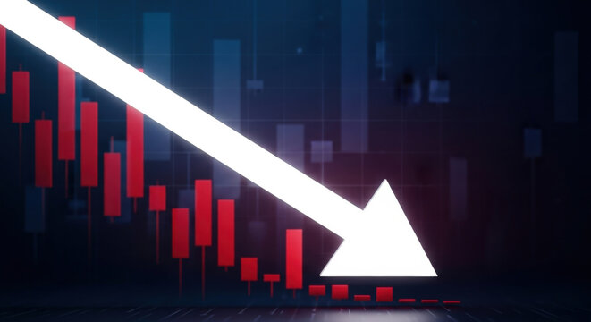 Market Downturn Bear Market Economy Decline Financial Crisis Negative Trend Stock Market Crash Downward Arrow Business Loss Investment Risk