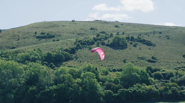 paragliding in the hills 4K60