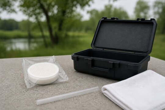 Community Air Quality Monitoring - particulate filter cassette ready for field sampling