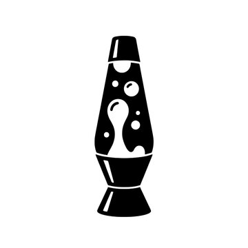 Lava Lamp With Bubble Shapes Silhouette