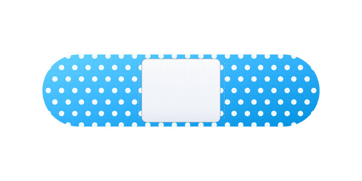 Light blue polka dot adhesive bandage