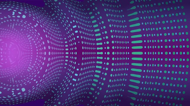 Purple and Blue Tunnel Pattern Futuristic Motion Graphic Video