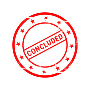 Red consigned rubber stamp on white background, vintage grunge consignment seal, circular business ink stamp with stars