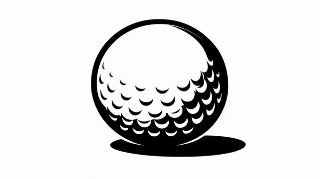 Stylized Golf Ball Graphic with Dimpled Texture