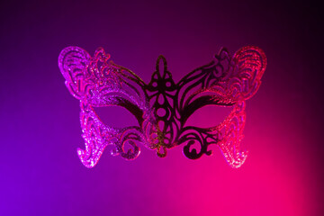 Halloween or carnival mask on black © SnapWild Photogrpahy