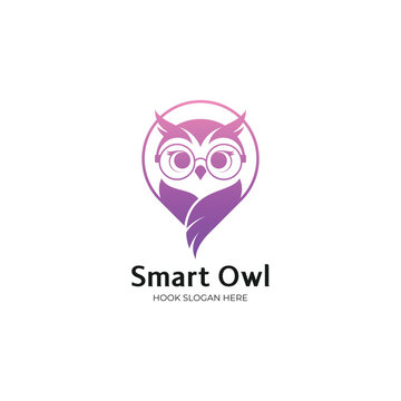 Smart Owl Logo Template - Modern Education & Tech Vector Logo