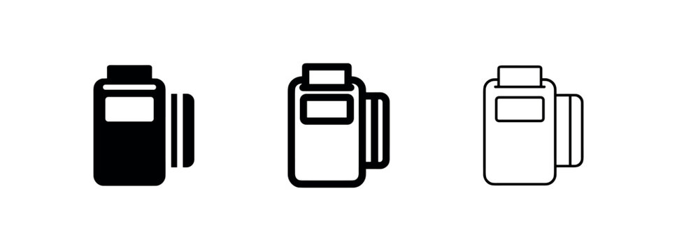 Payment terminal and card reader icon set