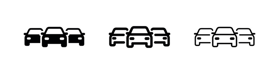 Multiple Cars Traffic or Fleet Icon Set © liubomir118809