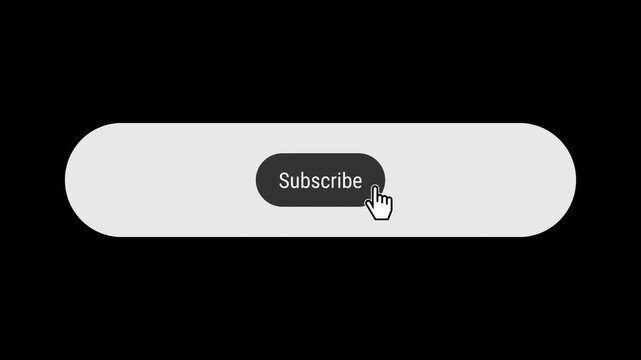 Subscribe Like Share and Notification Button Banner Overlay With Alpha Channel