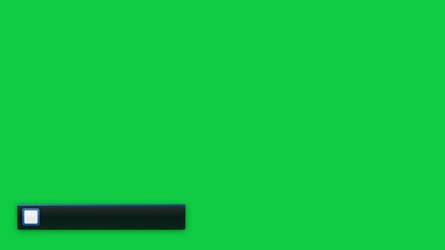 Clean corporate business lower third banner graphic overlay on green screen background template