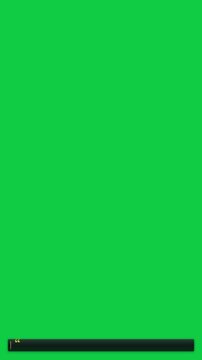 Vertical video of a quotation marks lower third graphic animation on green screen.