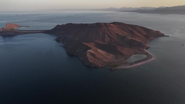 Aerial view of Isla San Francisco in the Sea of Cortez, Baja California Sur.