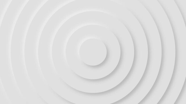 gray neomorphic circle background animation with layered ripple motion. 4K animated loop background for product displays, layout placeholder, logo reveal, presentations, and motion graphic