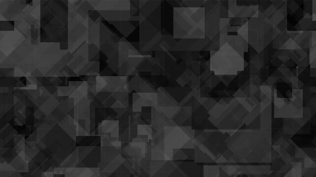 dark monochrome pattern of overlapping squares, seamless and modern aesthetic for professional digital backgrounds