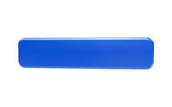 Blank Blue Button: A clean, simple, and vivid blue button with rounded corners, ready for customization and digital application.