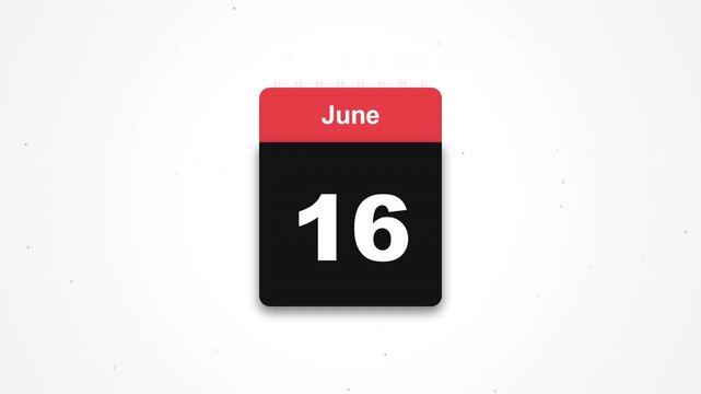 Minimalist calendar icon with red header displaying date on clean white background, concept for business scheduling, ideal for finance timeline tracking and digital organizer designs.