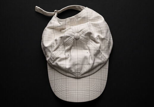 Crushed Baseball Cap Design Mockup