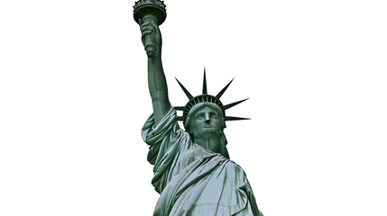 Isolated Statue of Liberty, iconic national monument representing freedom and democracy © Ciara