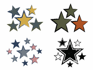 Fototapeta premium Grunge star vector illustration