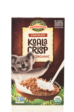 IRVINE, CALIFORNIA - 7 SEPT 2026: A box of Koala Crisp Organic Chocolate Breakfast Cereal.