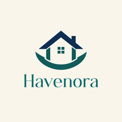 Fototapeta premium Modern House Arch Logo Real Estate Property Construction Architecture Vector