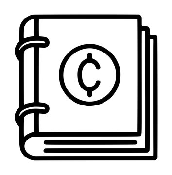Minimalist black line icon depicting an open photo album with camera lens detail, clean vector illustration for digital interfaces, mobile apps, and web design - detailed commercial stock imagery