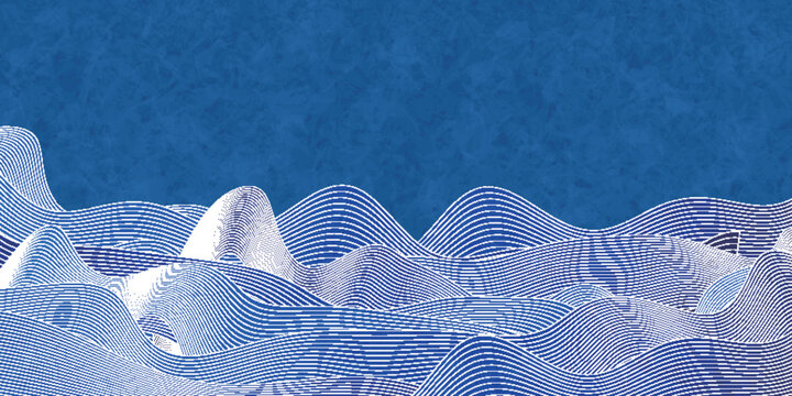 Abstract Blue Wave Pattern Graphic Design Background