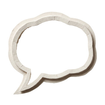 Speech bubble made of paper on black background