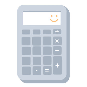 Joyful Counting: Cute Calculator Illustration