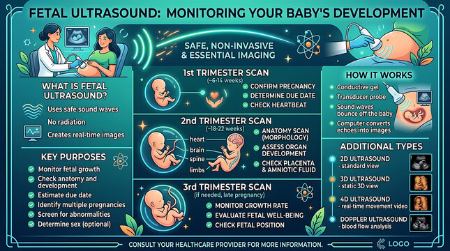 Fetal Ultrasound Explained: Baby Development Monitoring, Trimester Scans, and Imaging Techniques for Healthcare and Pregnancy Information