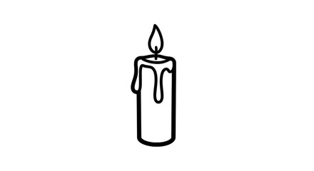 Obraz premium A burning white candle flame.