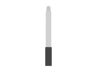 Fototapeta premium Ein minimalistischer, grauer Marker oder Stift in einer flachen Vektorillustration, isoliert auf einem weißen Hintergrund für kreative Designprojekte und Bürobedarf.