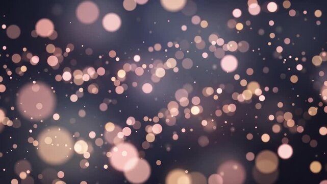 Luxury abstract background featuring blush pink and gold diffused glowing highlights floating through multiple depth layers with smooth cinematic motion and elegant energy.