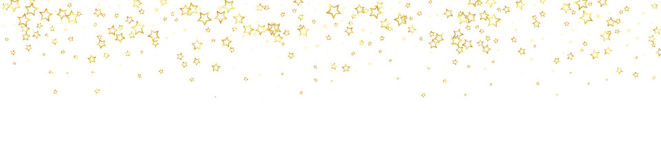 Obraz premium Christmas spirit. Scattered falling stars. Festive christmas confetty overlay template. Festive stars vector illustration on white background.
