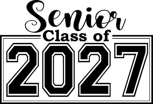 2027 senior class of 2027 boxed black