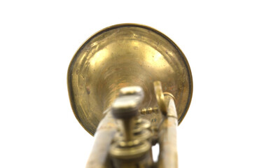 Vintage Trumpet Bell Close Up with Tarnished Brass Patina © Kevin
