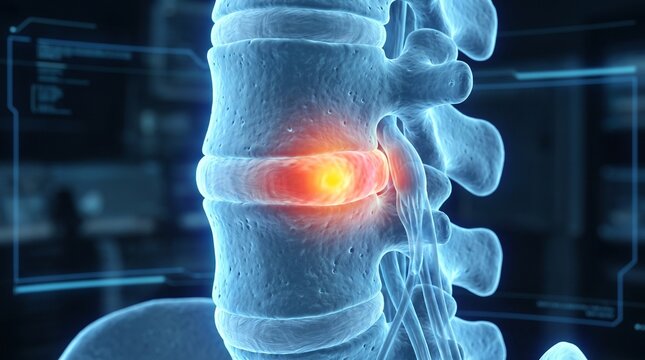 Bulging disc nerve compression